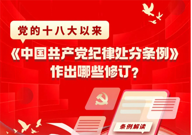 黨的十八大以來，《中國共產(chǎn)黨紀(jì)律處分條例》作出哪些修訂？