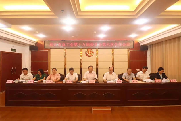 梧州市總工會召開第十八屆委員會第六次全體會議，莫江珊當選常務(wù)副主席